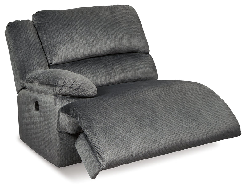 Clonmel Charcoal Velvet 5-Piece Reclining Sectional 36505S17