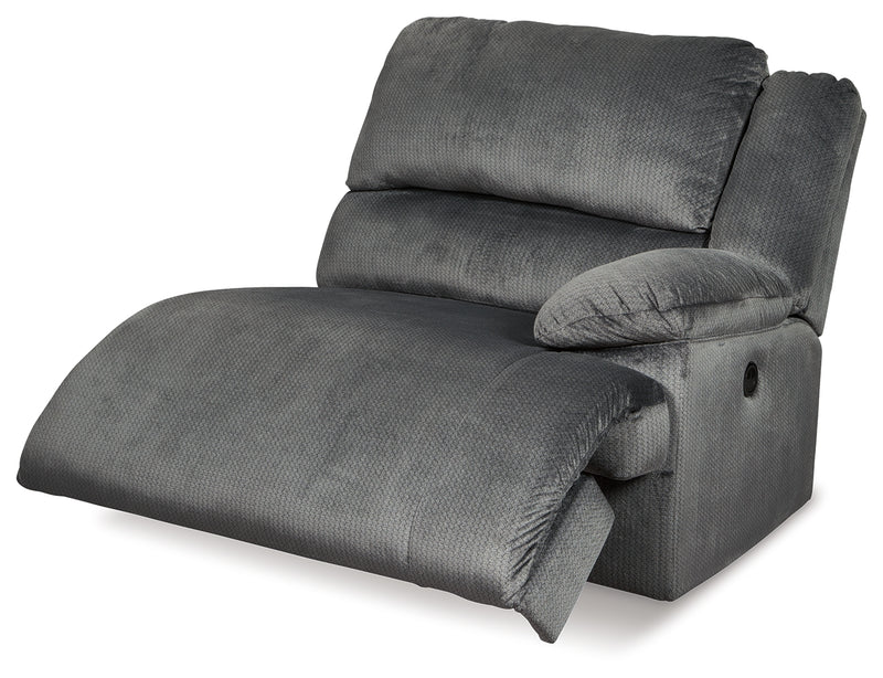 Clonmel Charcoal Velvet 5-Piece Reclining Sectional 36505S17