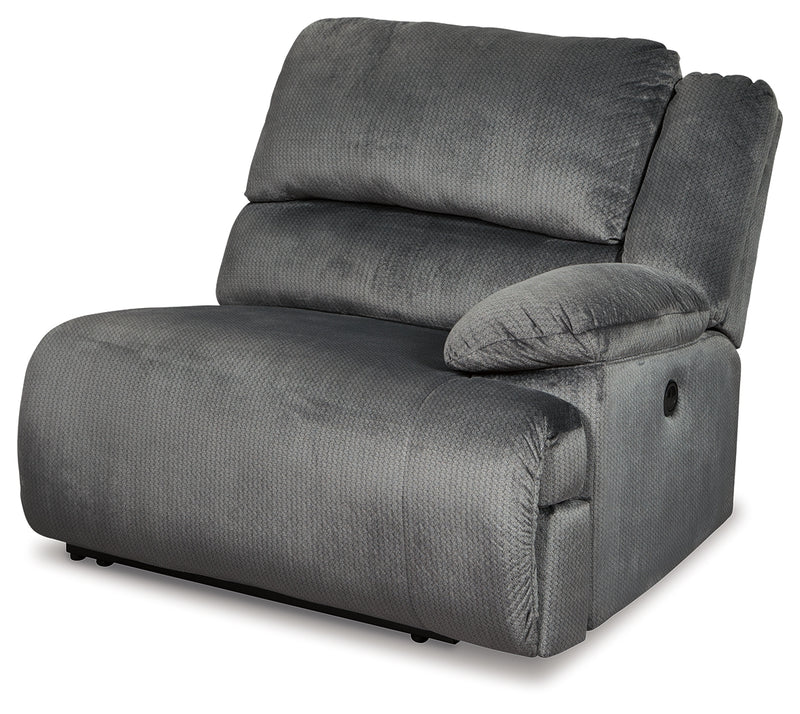 Clonmel Charcoal Velvet 5-Piece Reclining Sectional 36505S17