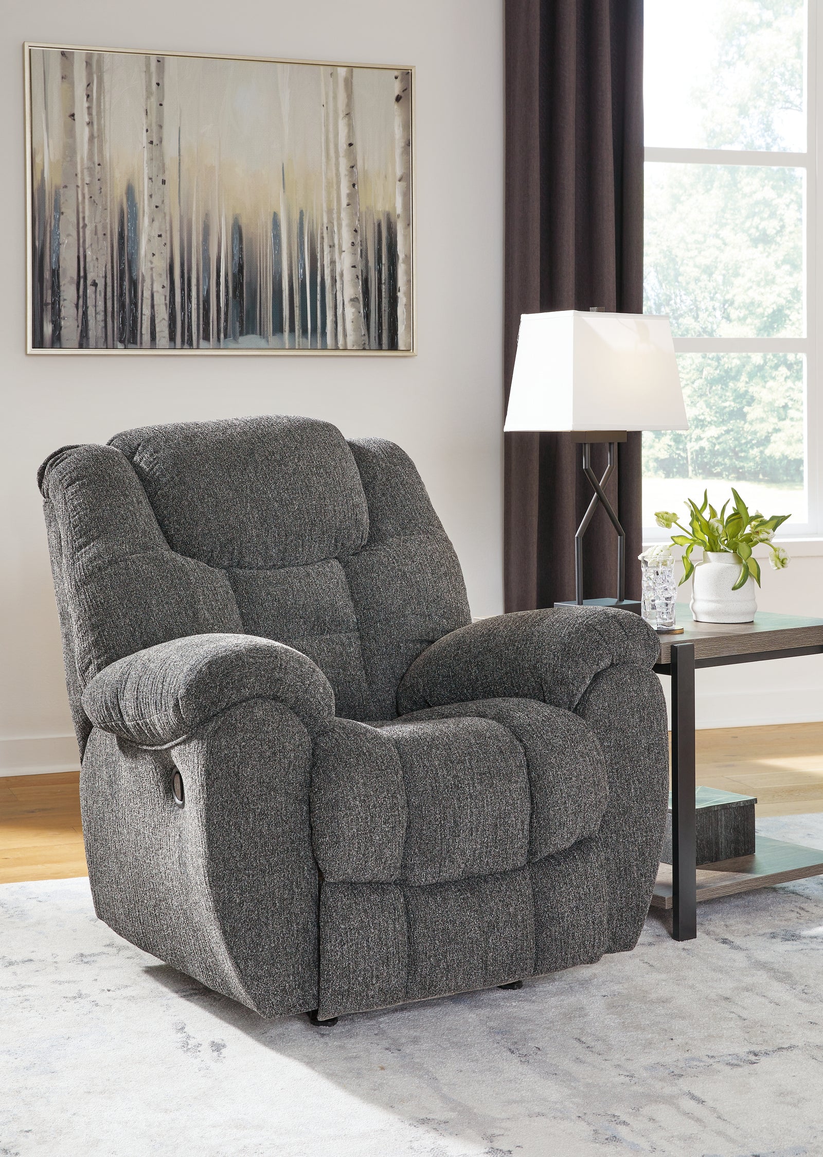 Foreside Charcoal Performance Fabric,Next-Gen Nuvella™ Recliner