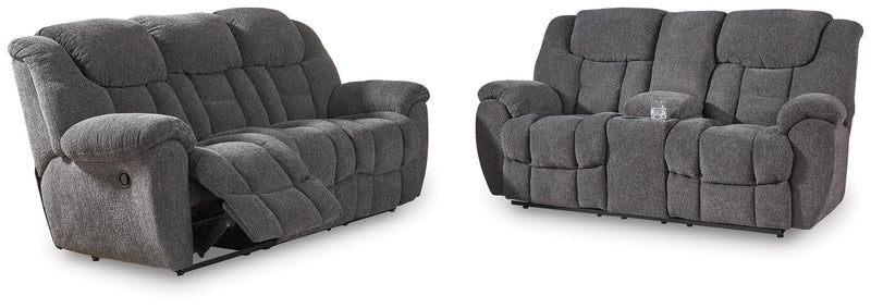 Foreside Charcoal Sofa and Loveseat