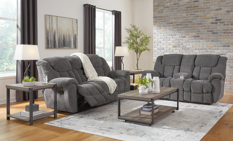 Foreside Charcoal Sofa and Loveseat