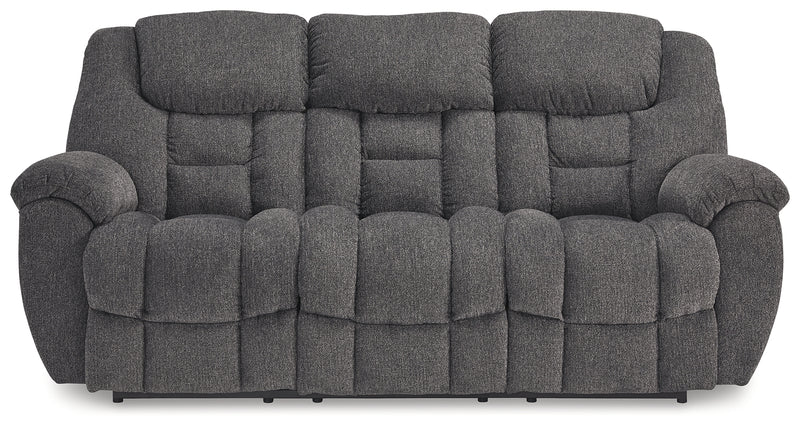 Foreside Charcoal Performance Fabric,Next-Gen Nuvella™ Reclining Sofa