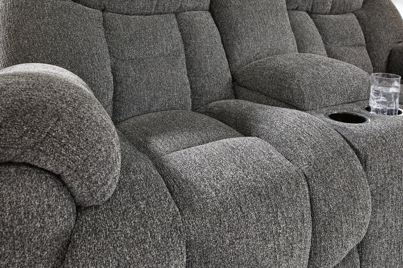 Foreside Charcoal Sofa and Loveseat