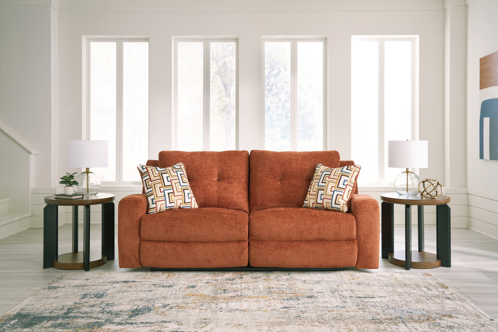 Danum Spice Chenille Reclining Sofa