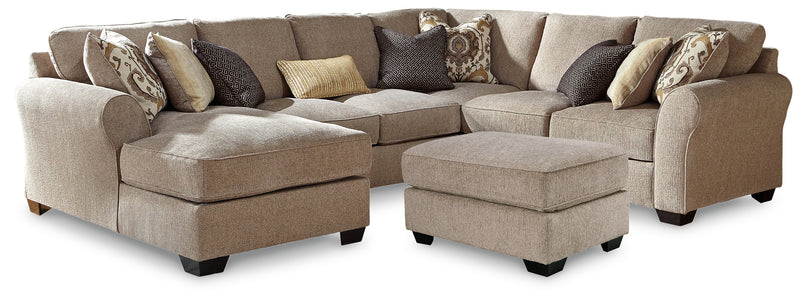 Pantomine Driftwood 4-Piece Sectional With Ottoman