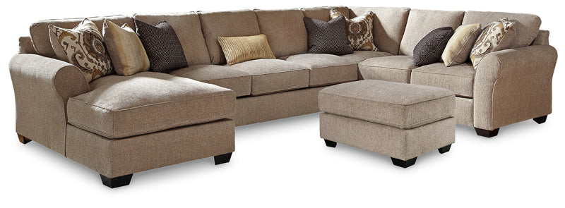 Pantomine Driftwood 4-Piece Sectional With Ottoman