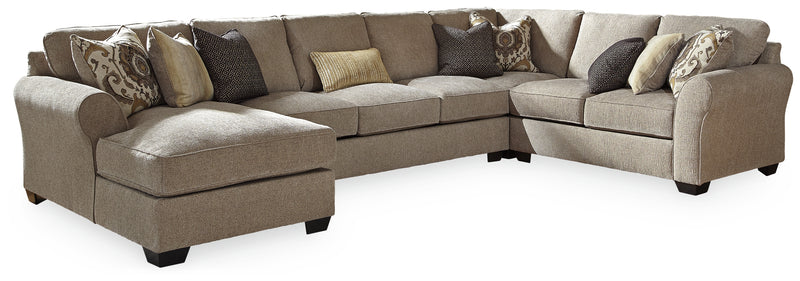 Pantomine Driftwood Chenille 4-Piece Sectional With Chaise