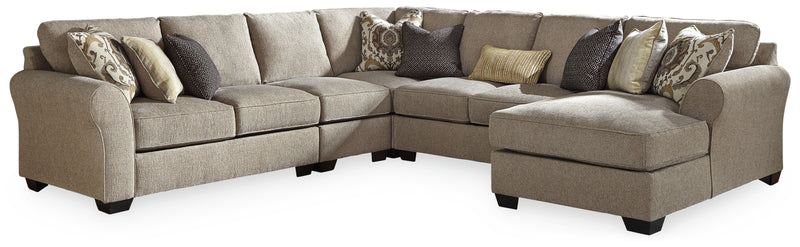 Pantomine Driftwood 5-Piece Sectional With Ottoman