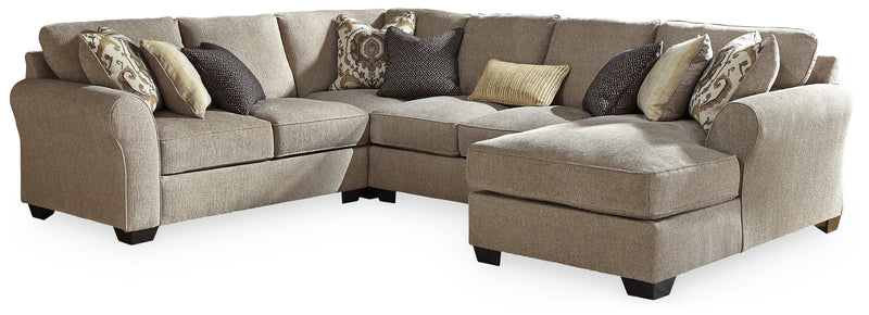 Pantomine Driftwood 4-Piece Sectional With Ottoman