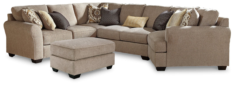 Pantomine Driftwood 4-Piece Sectional With Ottoman