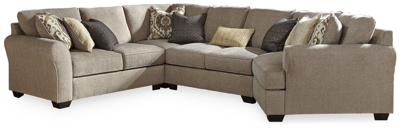 Pantomine Driftwood 4-Piece Sectional With Ottoman