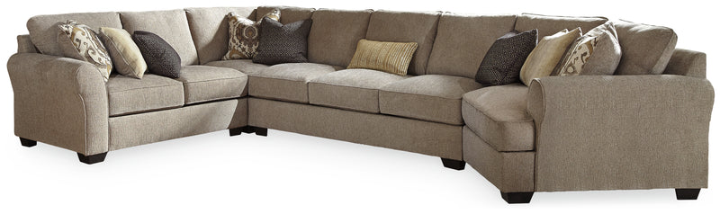 Pantomine Driftwood 4-Piece Sectional With Ottoman