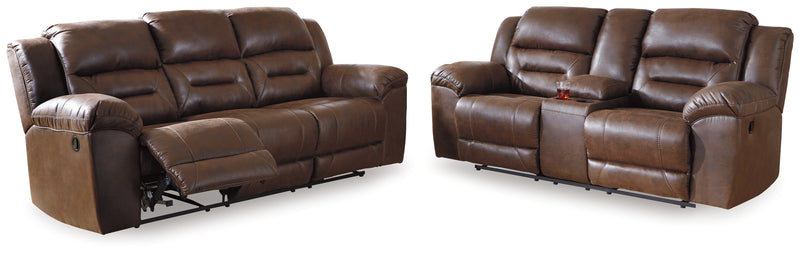 Stoneland Chocolate Sofa And Loveseat