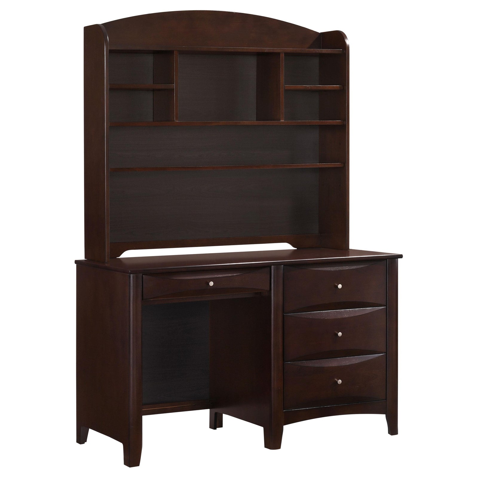 Phoenix Youth Daybed 4 Drawer Computer Desk With Hutch Cappuccino