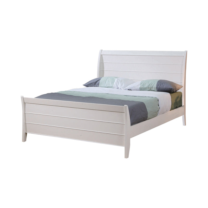 Selena Buttermilk Sleigh Platform Bedroom Set