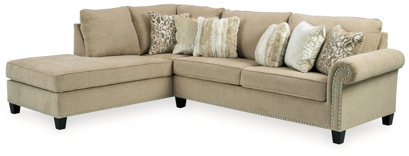 Dovemont Putty Chenille 2-Piece Sectional With Chaise