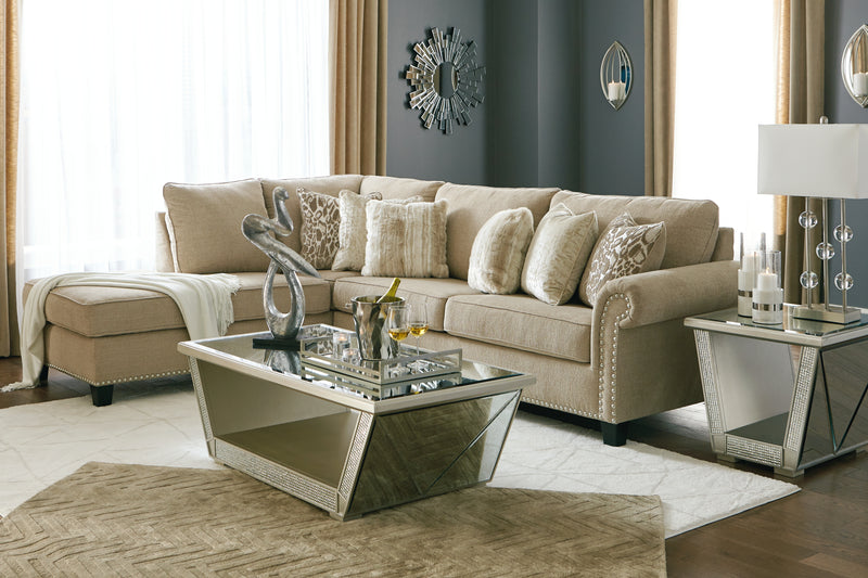 Dovemont Putty Chenille 2-Piece Sectional With Chaise