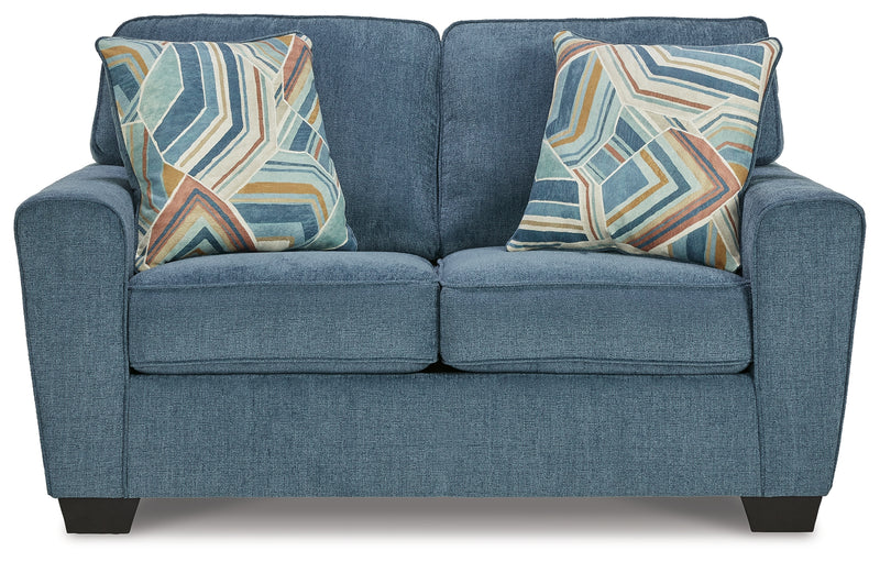 Cashton Blue Sofa And Loveseat