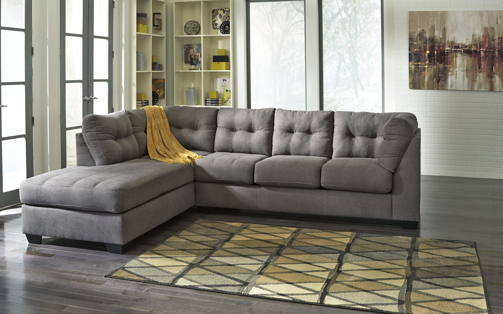 Maier Charcoal 2-Piece Sectional With Chaise