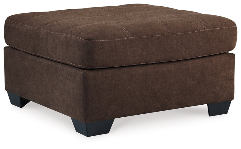 Maier Walnut 2-Piece Sectional With Ottoman