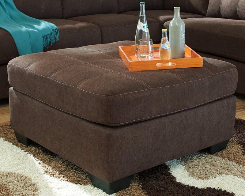 Maier Walnut 2-Piece Sectional With Ottoman