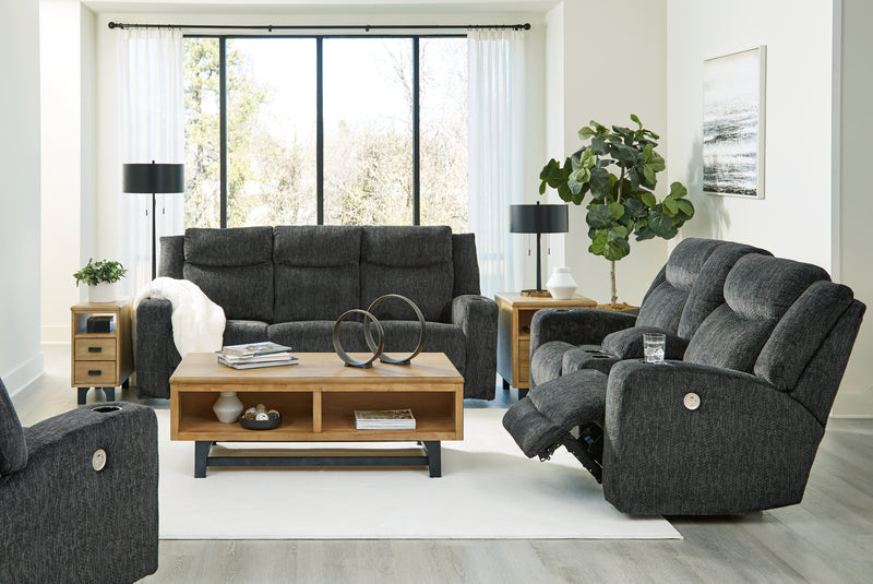 Martinglenn Ebony Sofa Loveseat And Recliner