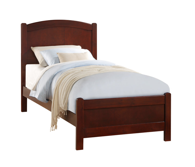 Helene Cherry Modern Traditional Wood Twin Panel Bed