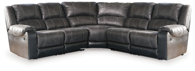 Nantahala Slate 5-Piece Reclining Sectional