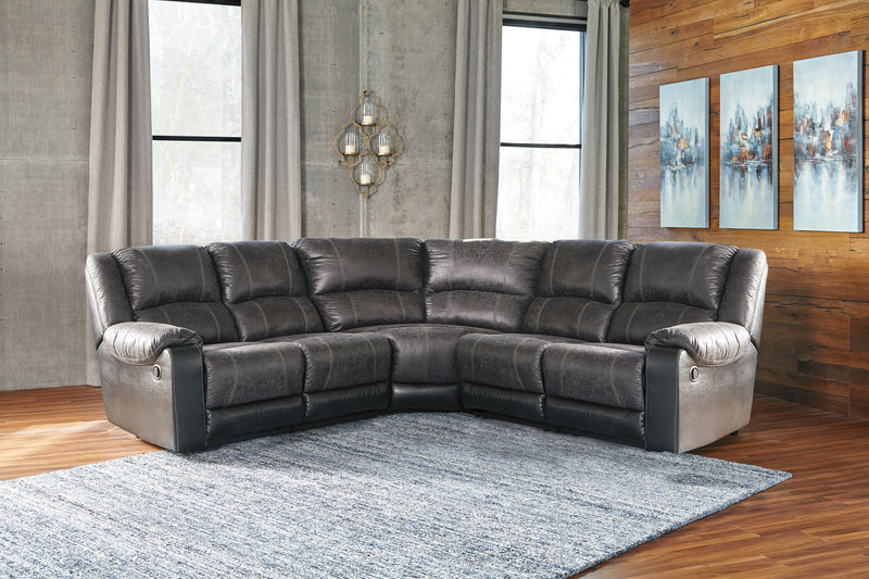 Nantahala Slate 5-Piece Reclining Sectional