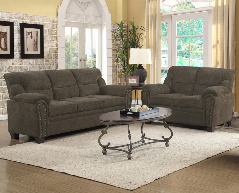 Clemintine Brown Two piece Living Room Set