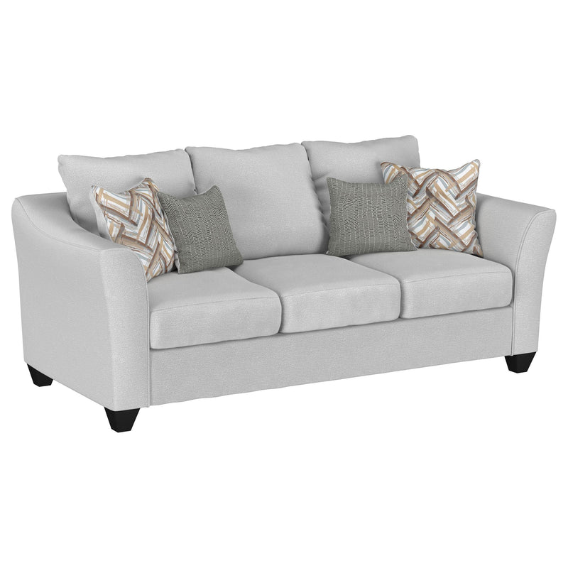 Salizar 3 Piece Upholstered Flared Arm Sofa Set Sand