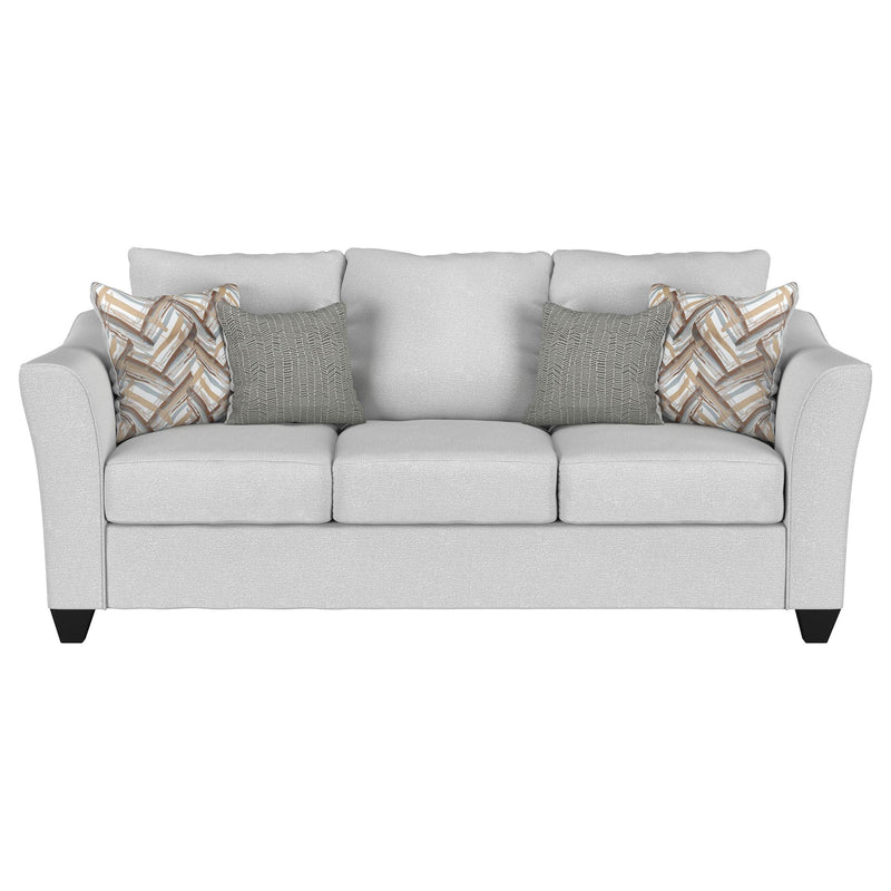 Salizar 3 Piece Upholstered Flared Arm Sofa Set Sand