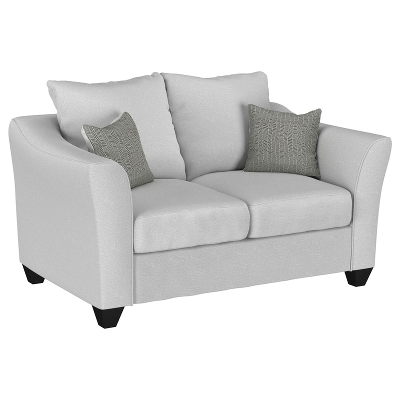 Salizar 3 Piece Upholstered Flared Arm Sofa Set Sand