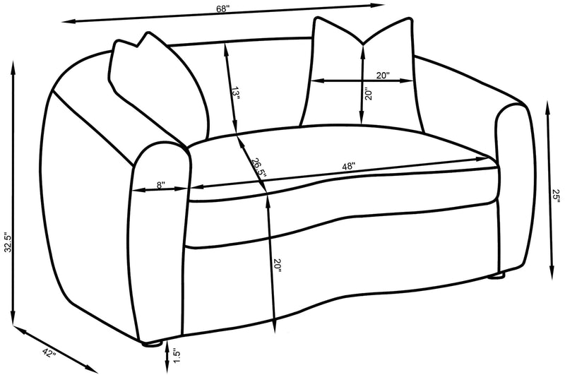 Isabella 2 piece Faux Sheepskin Upholstered Sofa Set Natural