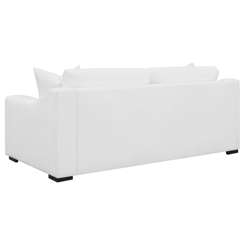 Ashlyn 2 piece Upholstered Sloped Arm Sofa Set White