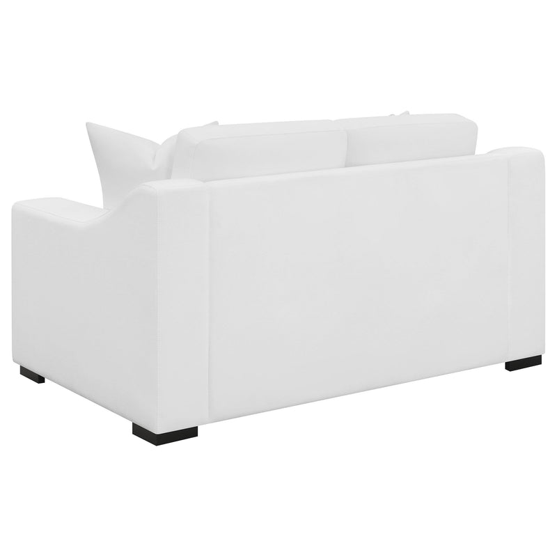 Ashlyn 2 piece Upholstered Sloped Arm Sofa Set White