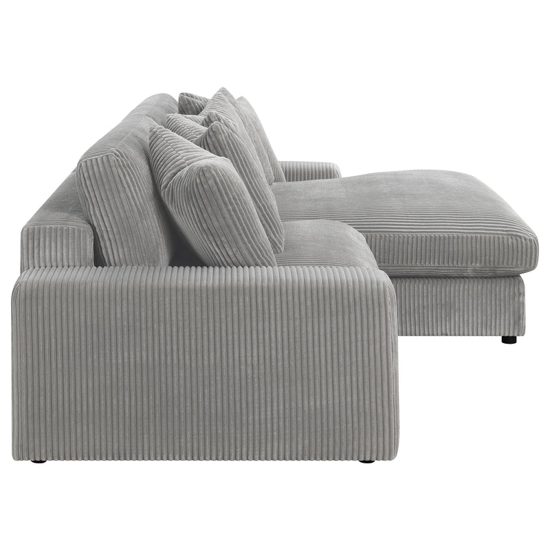 Blaine Blaine Upholstered Reversible Chaise Sectional Sofa Fog 509900