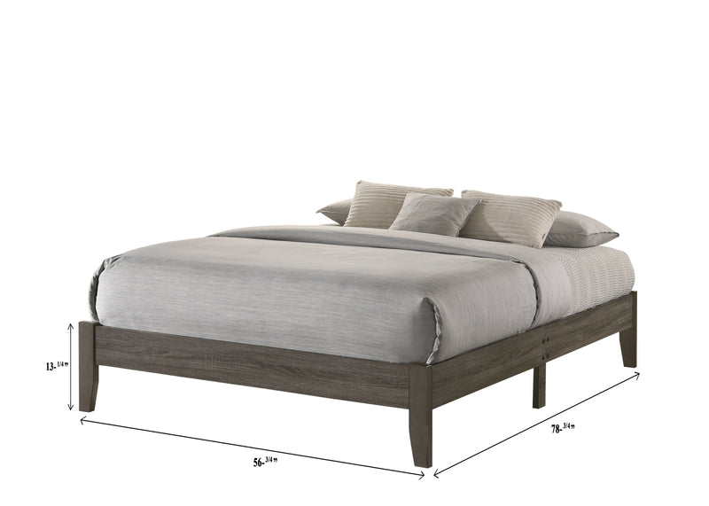 Skyler Gray Modern Sleek Contemporary Wood Twin Platform Bed