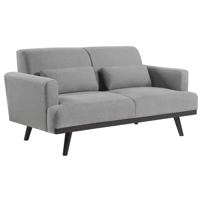 Blake 2 piece Upholstered Track Arm Sofa Set Sharkskin