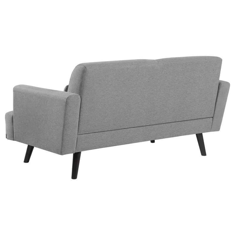 Blake 2 piece Upholstered Track Arm Sofa Set Sharkskin