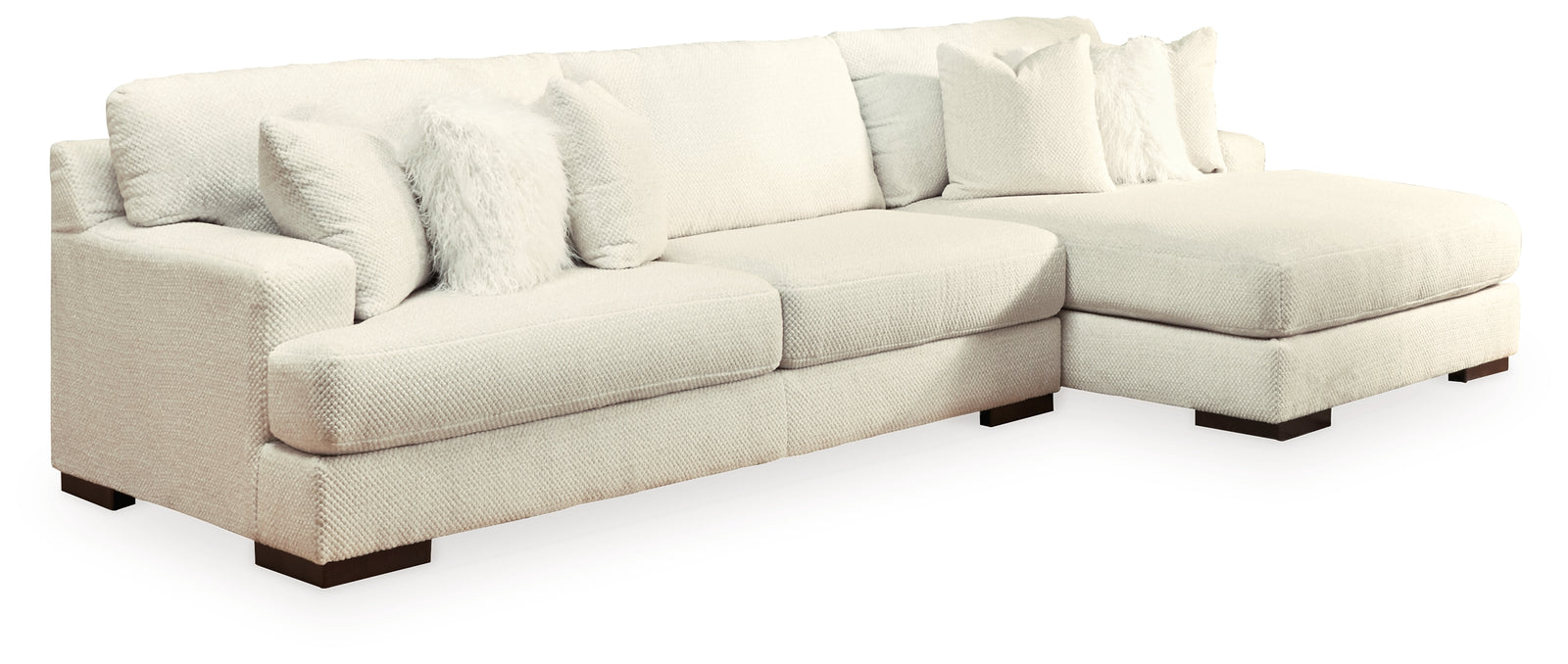 Zada Ivory 2-Piece Sectional With Chaise 52204S3