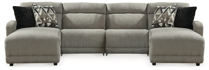 Colleyville Stone 4-Piece Power Reclining Sectional With Chaise