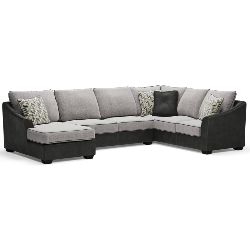 Bilgray Pewter 3-Piece Sectional With Ottoman