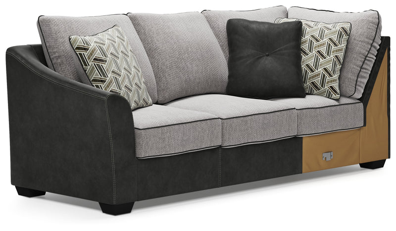 Bilgray Pewter 3-Piece Sectional With Ottoman PKG008951 - 55003S2 | 5500308