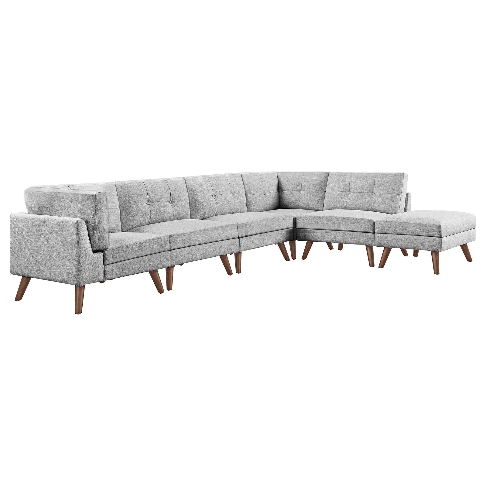 Churchill 6 piece Upholstered Modular Sectional Sofa Grey