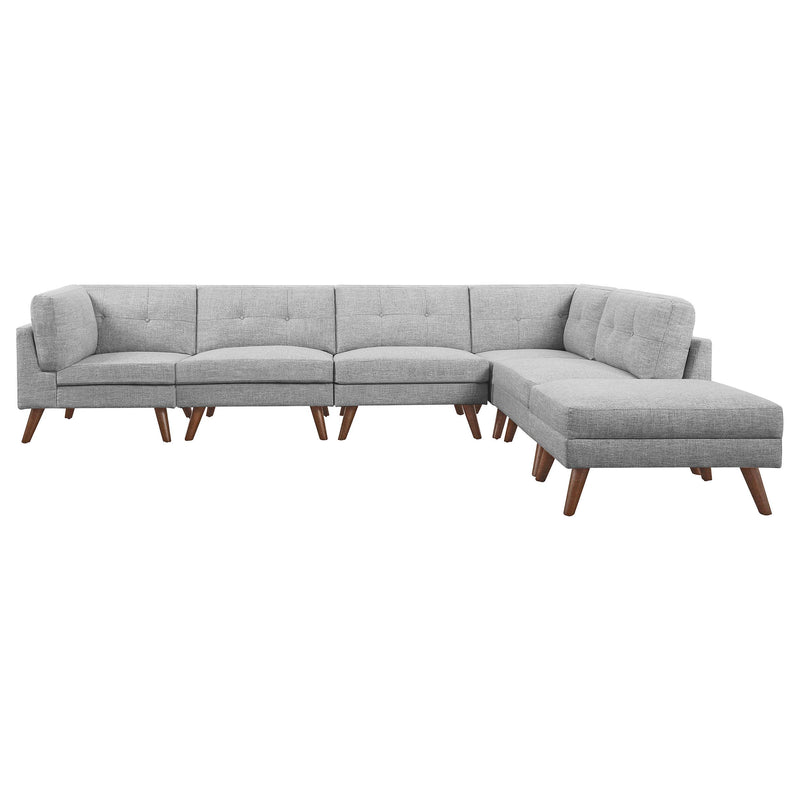 Churchill 6 piece Upholstered Modular Sectional Sofa Grey