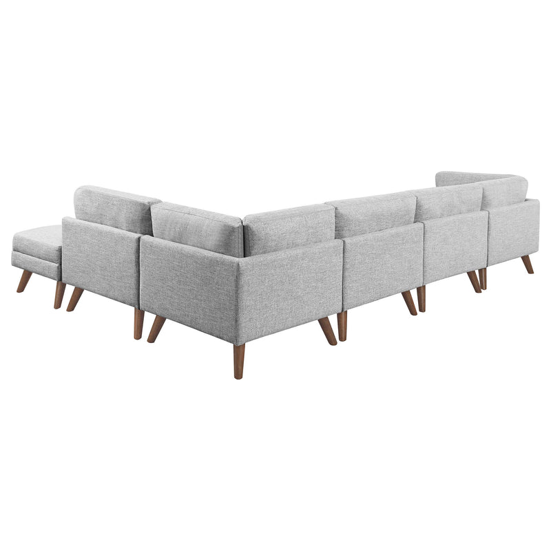 Churchill 6 piece Upholstered Modular Sectional Sofa Grey