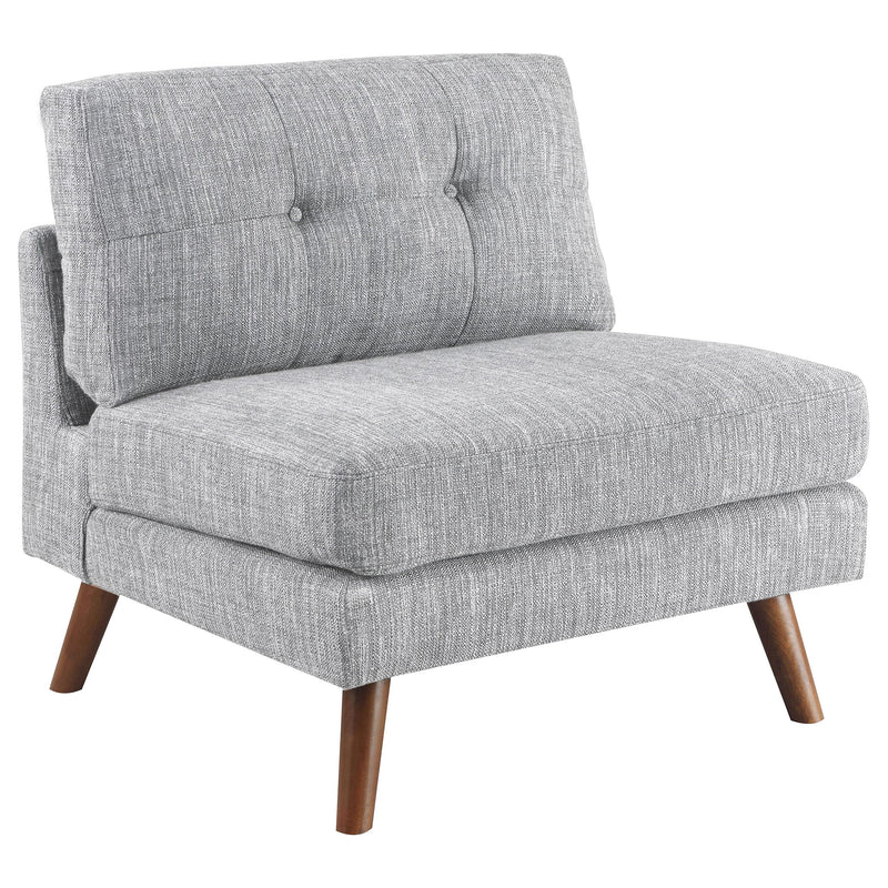 Churchill Upholstered Tufted Armless Chair Grey