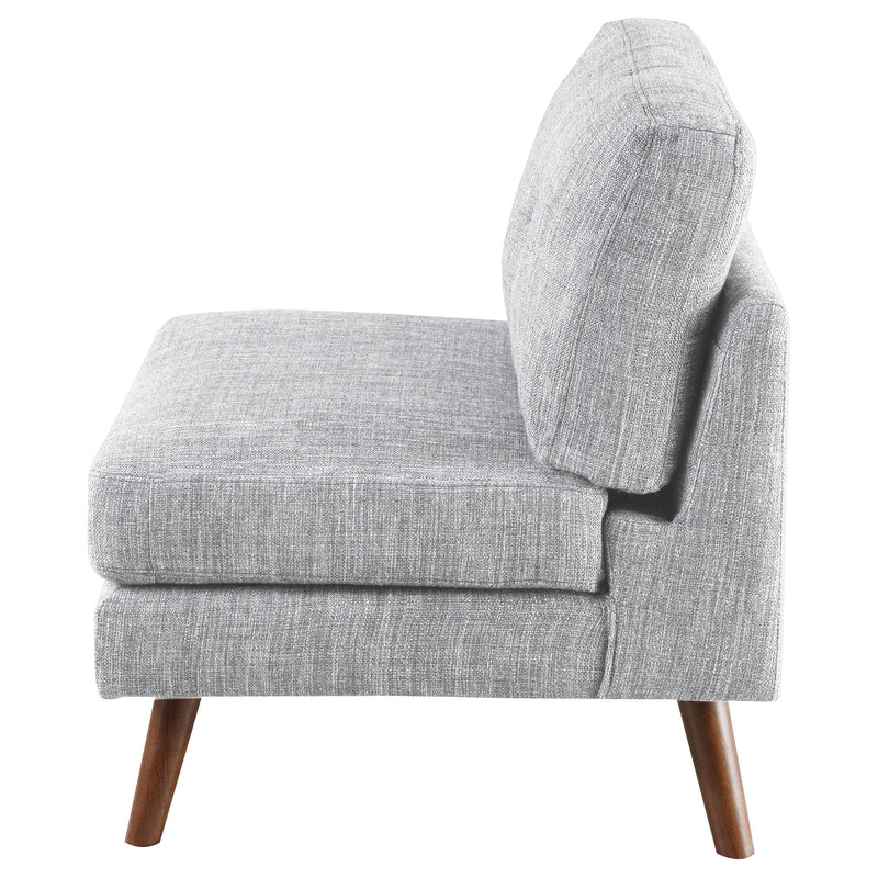 Churchill Upholstered Tufted Armless Chair Grey